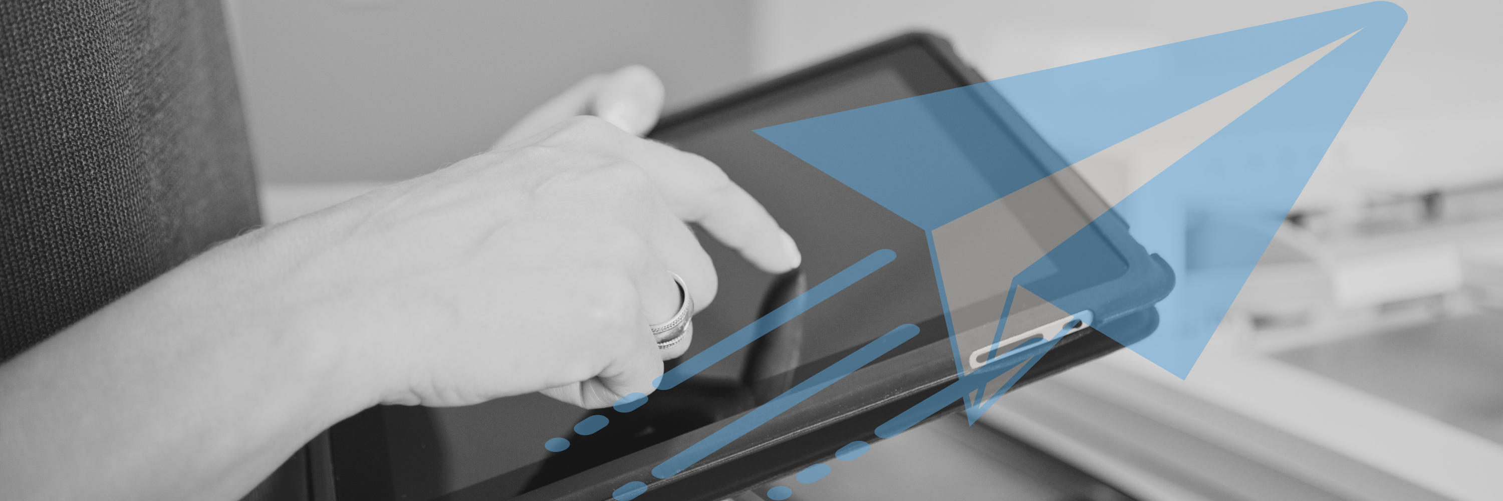 A woman uses a touchscreen to access Xerox Workflow Central.