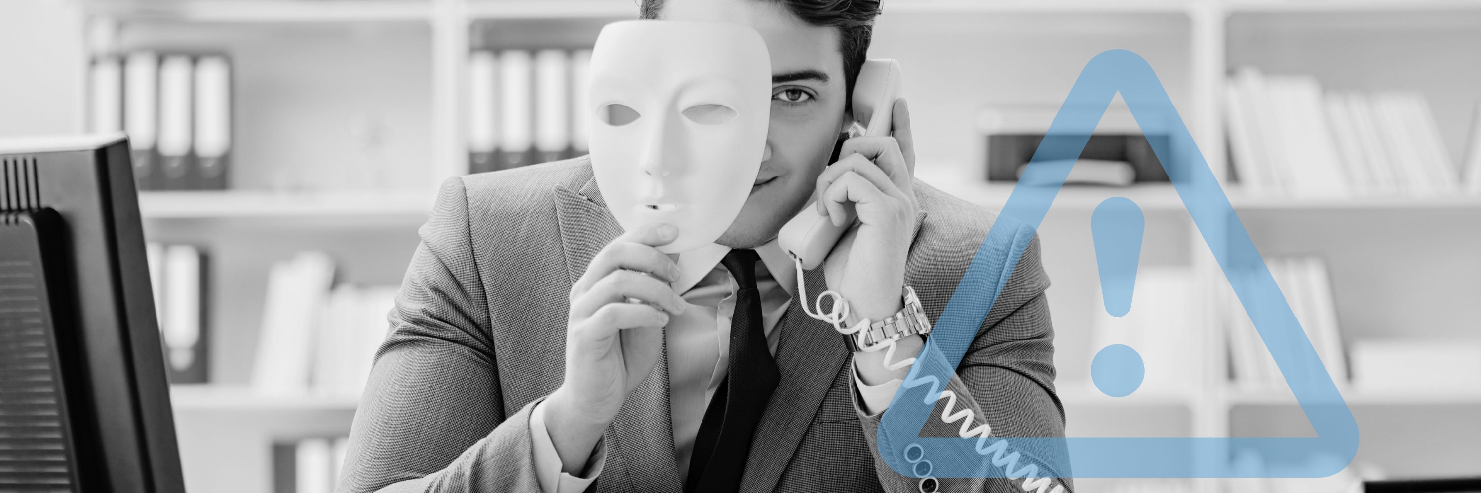 A phone scammer pretending to be someone else while calling