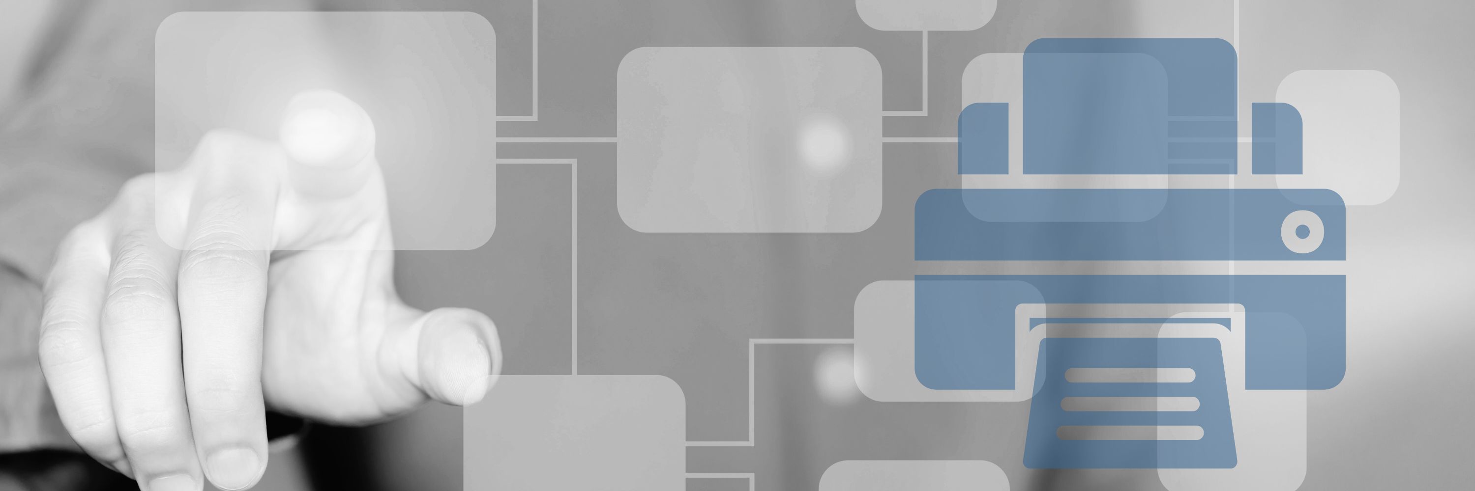 A man managing a virtual workflow