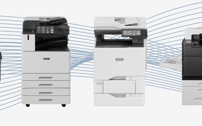 4 Xerox Printers Side by Side