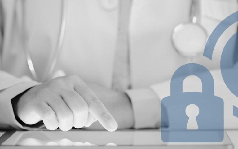 Doctor Using a tablet