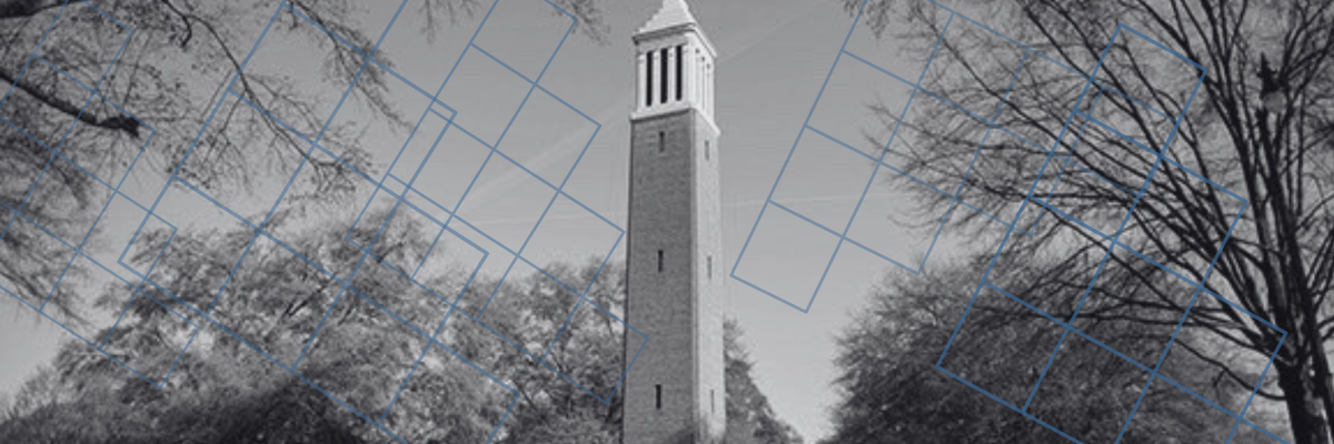 College campus with clock tower.