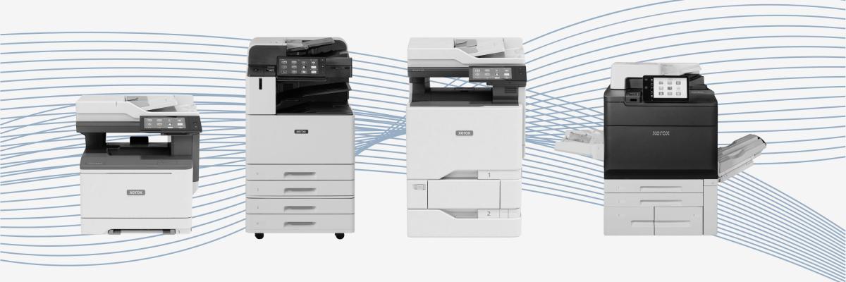 4 Xerox Printers Side by Side