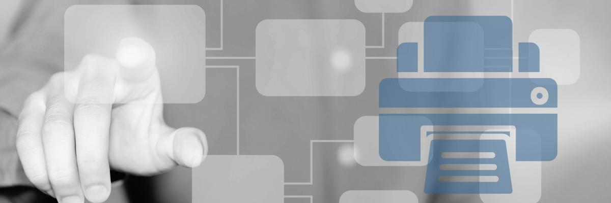 A man managing a virtual workflow