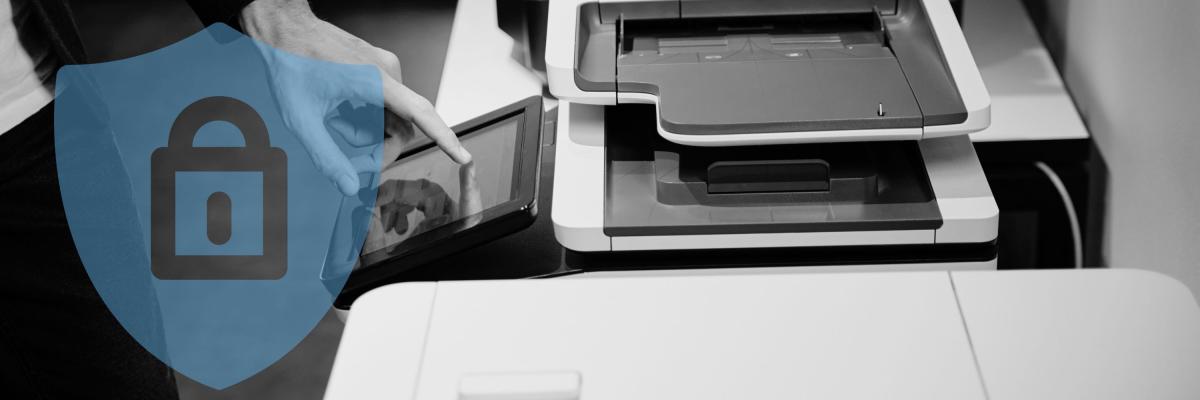A person using a printer user interface