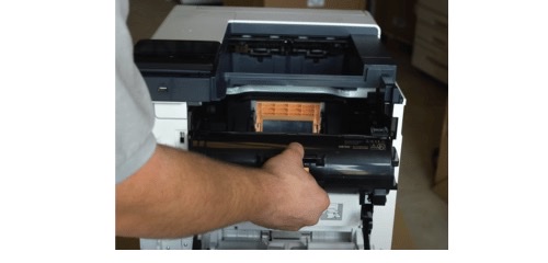 Insert Toner in slot