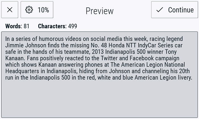 Xerox Summarizer app_summary preview